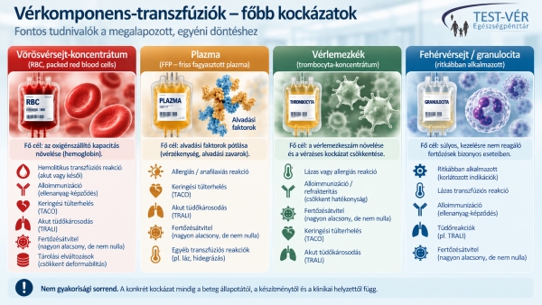 Vérkomponens-transzfúziók: mit érdemes tudni a lehetséges kockázatokról?